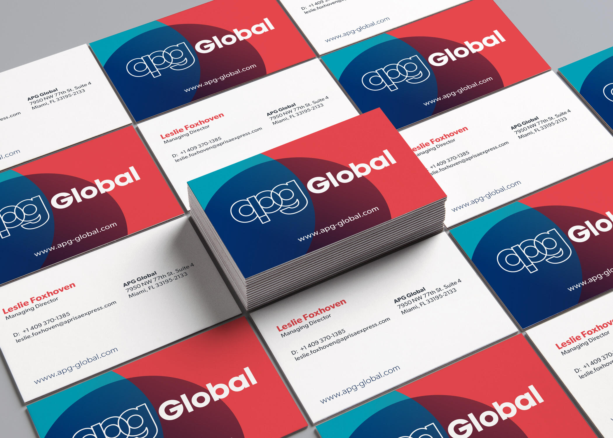 APG Logistics Business Card Mockups